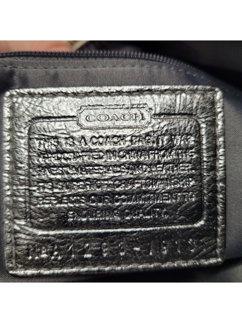 Coach Poppy Metallic Signature C's Sateen Jacquard Shoulder Tote A1293-19131 - Picture 11 of 11